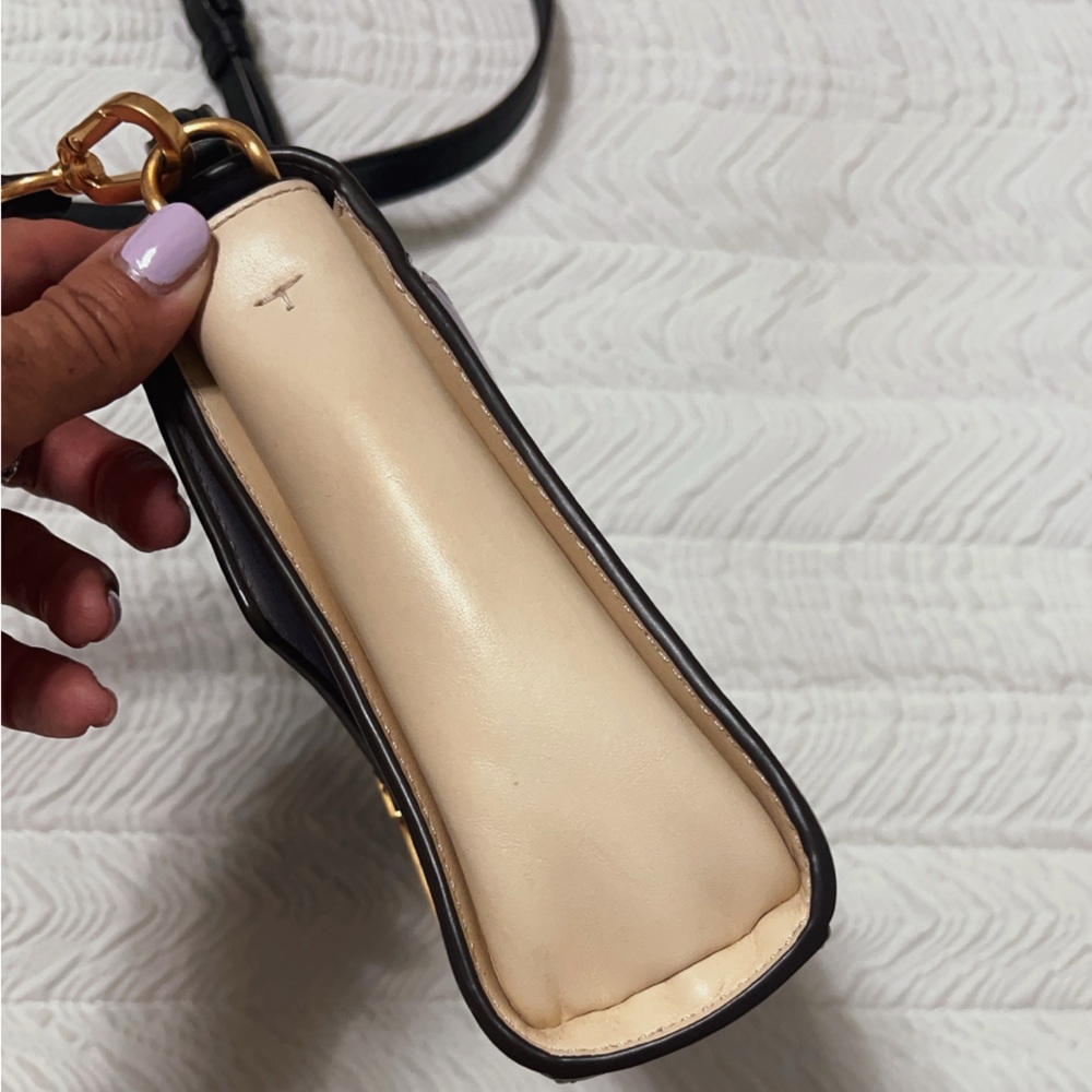 Tory Burch Black and Lavender Crossbody satchel small  bag . - Picture 4 of 11